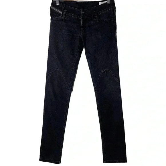 Diesel  Low Rise Matic Slim-Tapered Jeans Wash 008Z1 Black Denim Jeans W25 - Picture 1 of 10